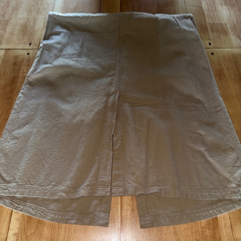 Royal Robbins Womens XL Tan Cotton Sleeveless Button Front Maxi Dress Pockets - Picture 4 of 5